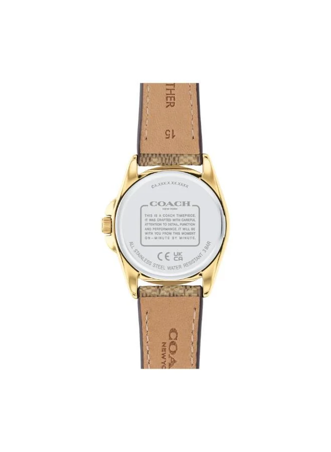 COACH Analogue Movement Watch with PVC Strap